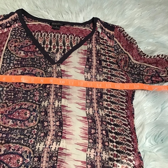 ✨Clearance✨Lucky Brand Long Sleeve Sheer Top size S - Picture 7 of 8